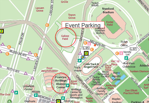 stanford university campus map